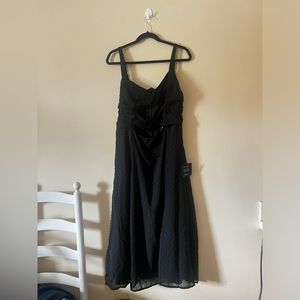 NWT lulu’s black rosette cutout midi dress XL